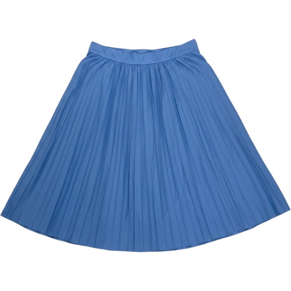 Free Assembly Blue Pleated Midi Skirt Womens 2XL Elastic Waist FAWB00038SP25
